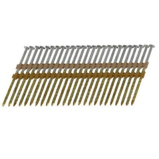 Hitachi 2 1/2 in. x 0.131 in. Full Round Head Electro Galvanized Plastic Strip Framing Nails (5,000 Pack) 10155