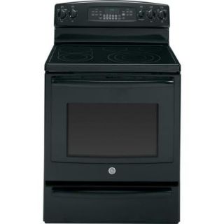 GE Profile 5.3 cu. ft. Electric Range with Self Cleaning and Convection Oven in Black PB930DFBB