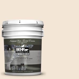 BEHR Premium Plus Ultra 5 gal. #PPU5 11 Delicate Lace Semi Gloss Enamel Interior Paint 375005