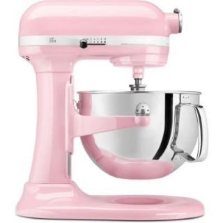 KitchenAid Professional 600 Series 6 qt. Bowl Lift Stand Mixer with Pouring Shield in Pink KP26M1XPK