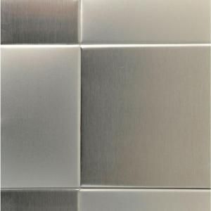 Frigo Design 36 in. x 30 in. Dual Tone Checkered Stainless Cooktop Backsplash DISCONTINUED HS3630DC