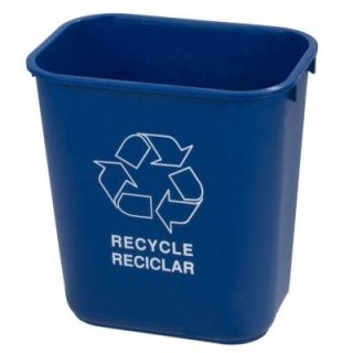 Carlisle 28 qt. Blue Imprinted with Recycling Logo Waste Basket 342928REC14