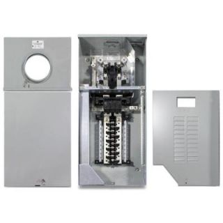 GE 150 Amp 4 Space 8 Circuit Outdoor Combination Main Breaker/Ringless Meter Socket Load Center TSMR415CSFLFMG