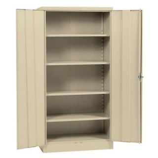 Sandusky 36 in. L x 18 in. D x 72 in. H Quick Assembly Steel Storage Cabinet in Putty RTA 7000 07