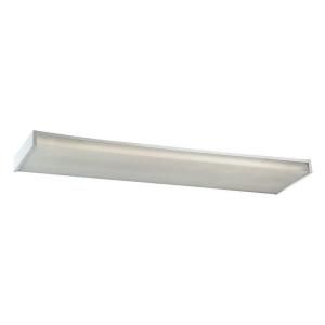 Commercial Electric 4 Light 4 ft. Fluorescent Wraparound White Surface Mount Fixture CEW104 06