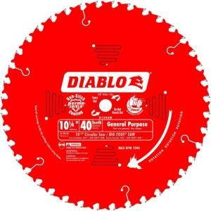 Diablo 10 1/4 in. x 40 Tooth Beam Saw Blade D1040W