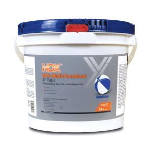 HDX 24 lb. 99% Multi Functional 3 in. Chlorine Tabs (Wrapped) 26438947465