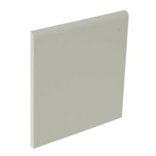 U.S. Ceramic Tile Color Collection Matte Taupe 4 1/4 in. x 4 1/4 in. Ceramic Surface Bullnose Wall Tile DISCONTINUED U289 S4449