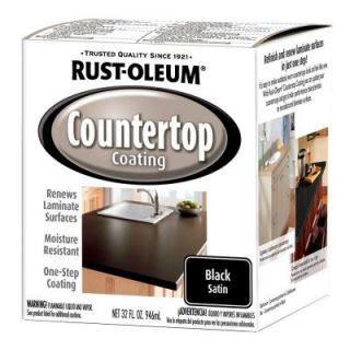 Rust Oleum Specialty 1 qt. Black Satin Countertop Paint (2 Pack) 263209