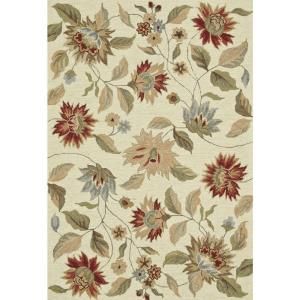 Loloi Rugs Summerton Life Style Collection Ivory Red 5 ft. x 7 ft. 6 in. Area Rug SUMRSRS06IVRE5076