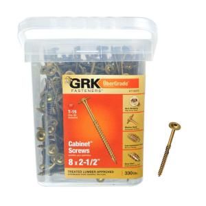 GRK Fasteners 8 x 2 1/2 in. Cabinet Screw (330  Pack) 110079