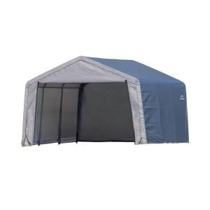 ShelterLogic Shed in a Box 12 ft. x 12 ft. x 8 ft. Grey Peak Style Storage Shed 70443.0