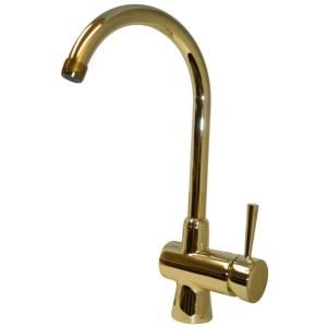 Whitehaus Single Handle Kitchen Faucet in Polished Brass WH16606 PBRAS