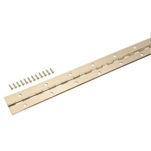 Everbilt 1 1/2 in. x 72 in. Bright Brass Continuous Hinge 15394