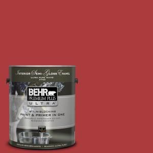 BEHR Premium Plus Ultra Home Decorators Collection 1 gal. #HDC WR14 10 Winter Poinsettia Semi Gloss Enamel Interior Paint 375301