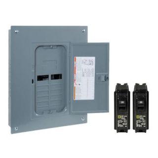 Square D by Schneider Electric Homeline 125 Amp 12 Space 24 Circuit Indoor Main Lugs Load Center with Cover Value Pack HOM1224L125VP