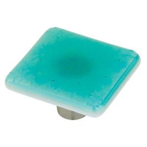 Homegrown Hardware by Liberty Handmade 1 1/2 in. Turquoise Iridescent Square Knob 142954