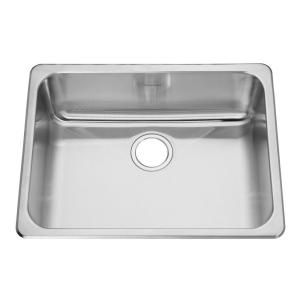 American Standard Prevoir Top Mount Brushed Stainless Steel 25.125x19.125x8 0 Hole Single Bowl Kitchen Sink DISCONTINUED 17SB.251900.073