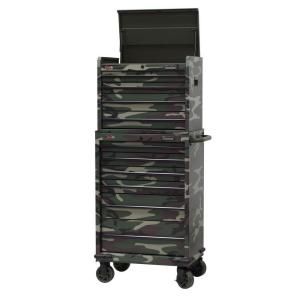 International 27 in. 10 Drawer Tool Chest and Cabinet Set with Camo Design H4CHM + H6TRM