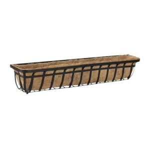 Home Decorators Collection Garden Accents 48 in. W Black Flat Iron Window Planter DISCONTINUED 0149200210