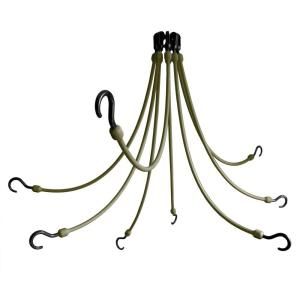 The Perfect Bungee 24 in. Polyurethane Flex Web with Eight Arms in Military Green FE24 8CG