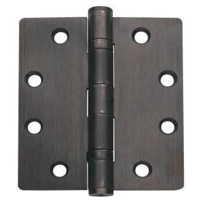 Global Door Controls 4.5 in. x 4 in. Oil Rubbed Bronze Ball Bearing Non Removable Steel Hinge with 5/32 in. Radius CP4540BBRNRP10B 3