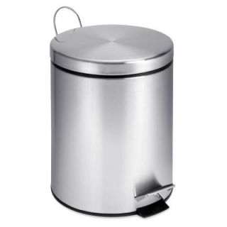 Honey Can Do 1.3 gal. Round Stainless Steel Step Can TRS 01449
