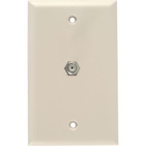 GE Coaxial Plastic Wall Plate   Ivory 73235