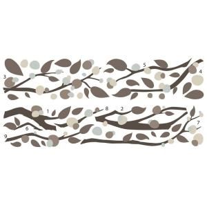 RoomMates 5 in. x 11.5 in. Mod Branch Peel and Stick Wall Decals RMK2401SCS