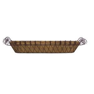 Deer Park 11 in. x 46 in. Metal Large French Window Box with Coco Liner DISCONTINUED WB120X