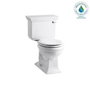 KOHLER Memoirs Stately 2 Piece Round Toilet with Right Hand Trip Lever in White K 3933 RA 0