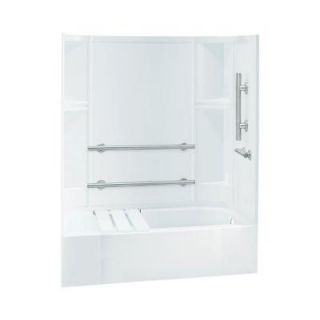 Sterling Plumbing Accord 30 in. x 60 in. x 72 in. Four Piece Direct to Stud Bath and Shower Kit in White 71240125 0