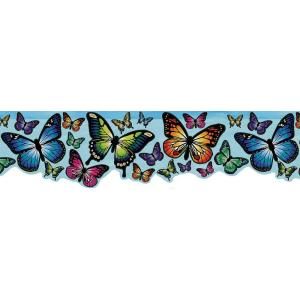 Brewster 6 in. Magic Blue Butterfly Border 443B97626