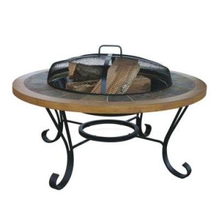 UniFlame Slate and Faux Wood Fire Pit WAD1358SP