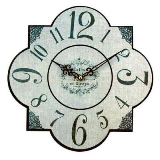 12 in. x 12 in. Quatrefoil Wall Clock 80101
