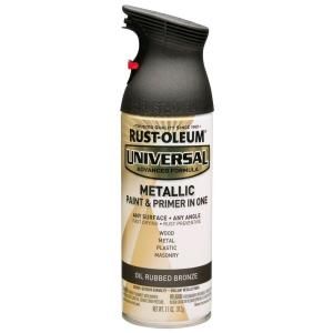 Rust Oleum Universal 11 oz. All Surface Metallic Satin Oil Rubbed Bronze Spray Paint and Primer in One 261407