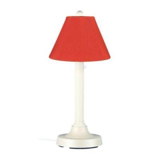 Patio Living Concepts San Juan 30 in. Outdoor White Table Lamp with Melon Shade 35121