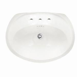 American Standard Ellisse Petite Self Rimming Bathroom Sink in White 0411.039.020
