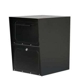 Architectural Mailboxes Oasis Post Mount or Column Mount Locking Drop Box in Black 5103B
