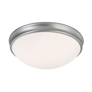Filament Design 3 Light 4 in. Matte Nickel Flush Mount with White Glass Shade CLI CPT203396047