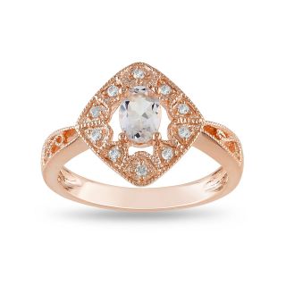 Diamond Accent Morganite Ring, Pink, Womens