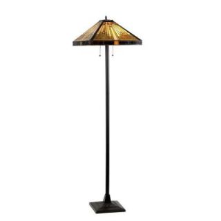 Chloe Lighting Innes 65 in. Tiffany Style Mission Floor Lamp with 18 in. Shade CH33359MR18 FL2