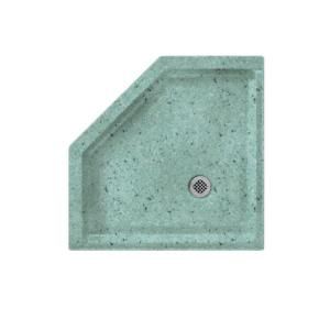 Swanstone Neo Angle 38 in. x 38 in. Single Threshold Shower Floor in Tahiti Evergreen DISCONTINUED SN00038MD.057