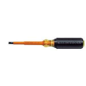 Klein Tools 4 in. Insulated 1/4 in. Keystone Tip Screwdriver 602 4INS