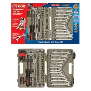 Crescent CTK70MP Mechanics Socket and Tool Set (70 Piece) with Hard Case CTK70MP