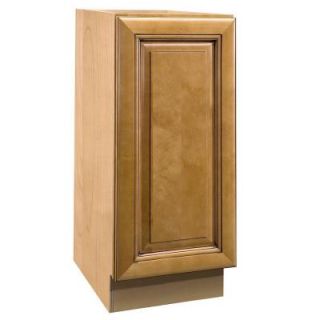 Home Decorators Collection Assembled 12x34.5x24 in. Base Cabinet with Pantry Pullout in Lewiston Toffee Glaze BPPO12 LTG