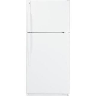 GE 28 in. W 18.0 cu. ft. Top Freezer Refrigerator in White, Energy Star GTH18ECEWW