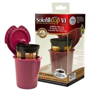 Solofill Refillable Reuseable K Cup for Keurig Vue Brewer 10722 01 V1Gold