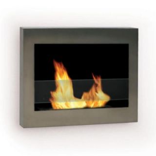 Anywhere Fireplace SoHo 28 in. Wall Mount Vent Free Ethanol Fireplace in Stainless Steel 90299