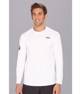 TYR L/S Swim Shirt Mens Swimwear (White)